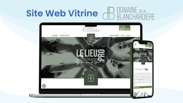 Création d'un site vitrine pour le Domaine de la Blanchardière