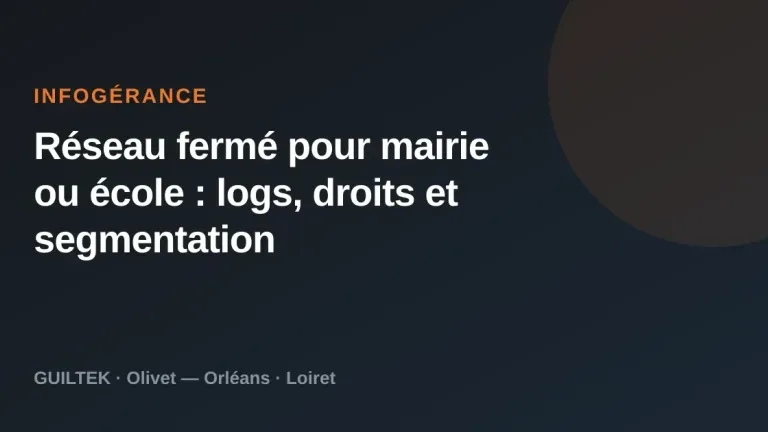 Réseau fermé pour mairie ou école : logs, droits et segmentation