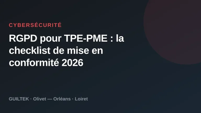 RGPD pour TPE-PME : la checklist de mise en conformité 2026