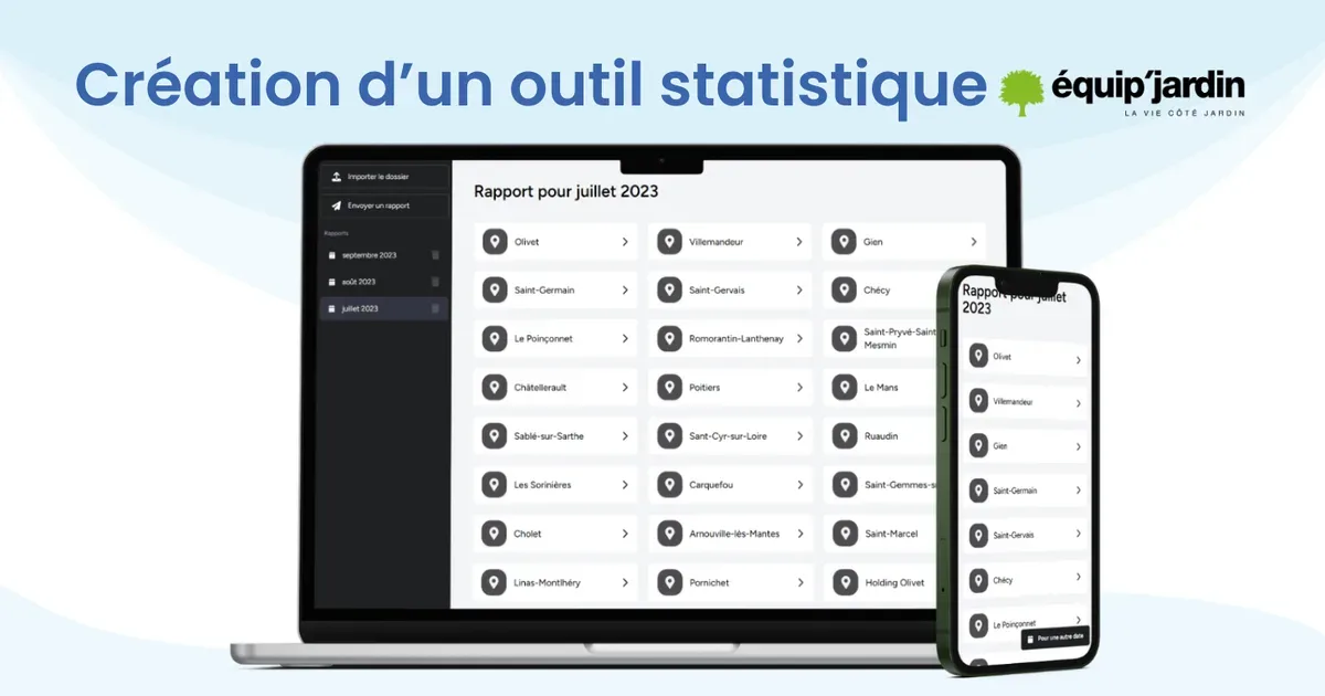 Création d'un outil Statistique pour équip'jardin