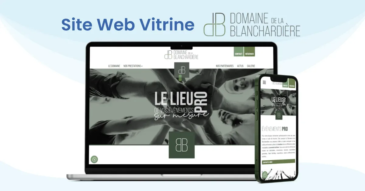 Création d'un site vitrine pour le Domaine de la Blanchardière