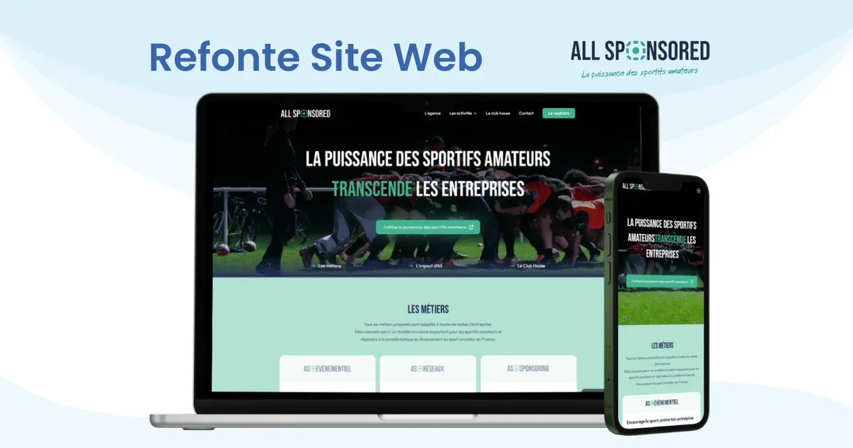 All Sponsored : Pour ses 5 ans, Nouvelle charte graphique, Nouveau site !